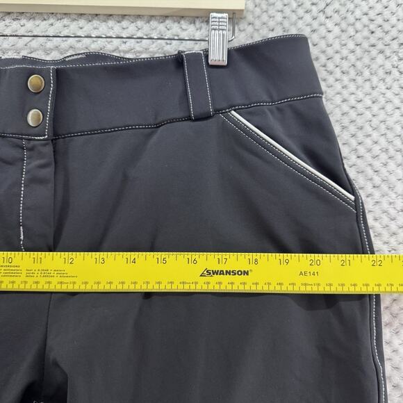 Piper by Smartpak Pants Womens 40R Black Equestrian Fitted Trouser Faux Suede - Picture 12 of 16